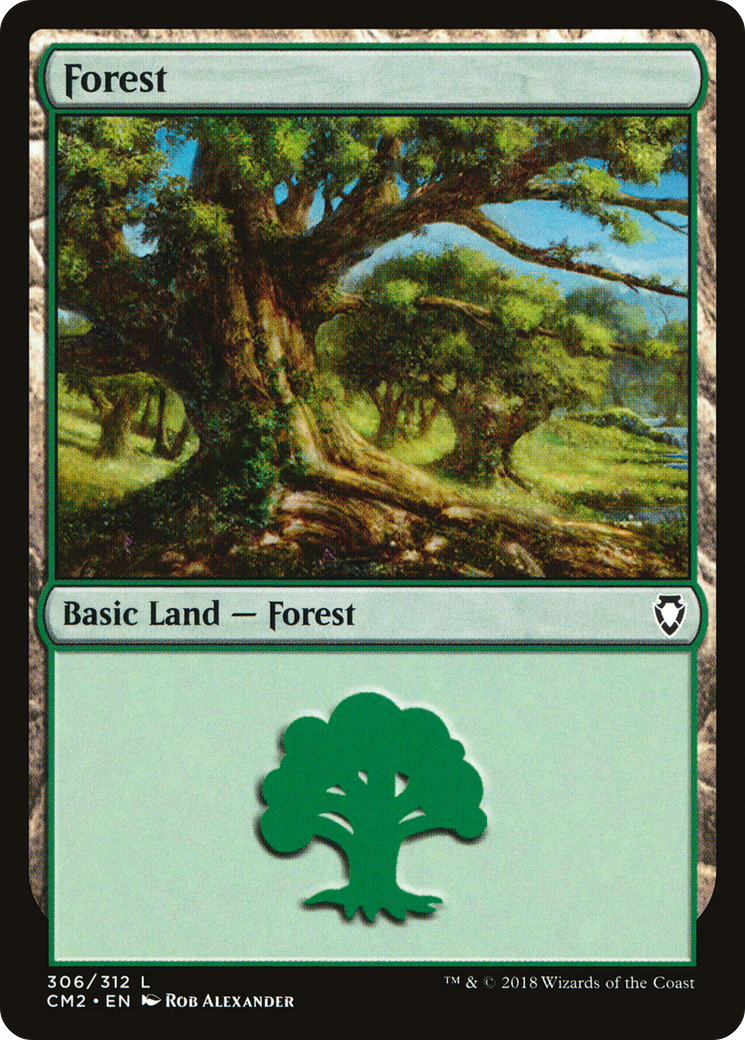 Forest (CM2-306) - Commander Anthology Volume II - Premium MTG Single from Wizards of the Coast - Just $0.25! Shop now at Game Crave Tournament Store