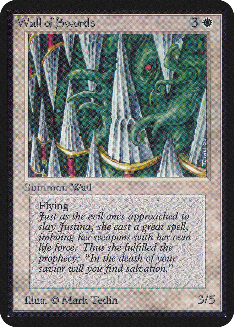 Wall of Swords (LEA-042) - Limited Edition Alpha - Premium MTG Single from Wizards of the Coast - Just $16.42! Shop now at Game Crave Tournament Store