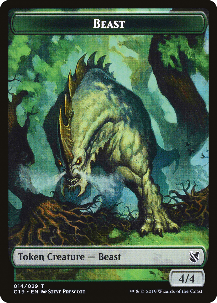 Beast (TC19-014) - Commander 2019 Tokens - Premium MTG Single from Wizards of the Coast - Just $0! Shop now at Game Crave Tournament Store