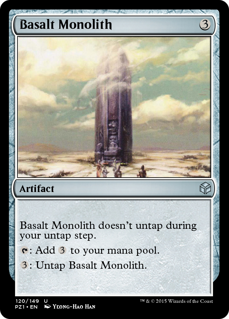 Basalt Monolith (PZ1-120) - Legendary Cube Prize Pack - Premium MTG Single from Wizards of the Coast - Just $0! Shop now at Game Crave Tournament Store