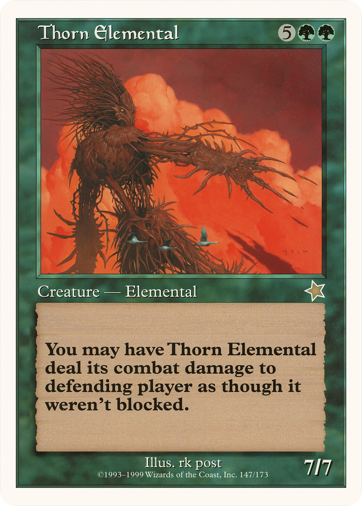 Thorn Elemental (O90P-011) - Oversized 90's Promos - Premium MTG Single from Wizards of the Coast - Just $0! Shop now at Game Crave Tournament Store