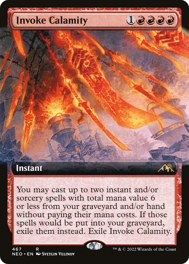 Invoke Calamity (NEO-467) - Kamigawa: Neon Dynasty: (Extended Art) Foil - Premium MTG Single from Wizards of the Coast - Just $0.08! Shop now at Game Crave Tournament Store