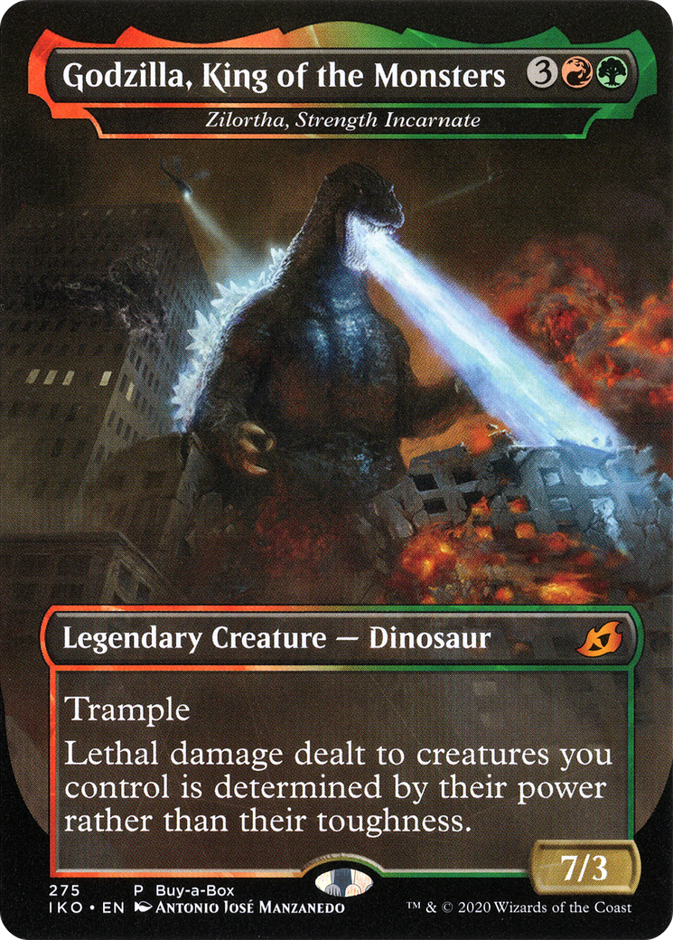 Zilortha, Strength Incarnate (IKO-275) - Ikoria: Lair of Behemoths / Godzilla, King of the Monsters (Borderless) - Premium MTG Single from Wizards of the Coast - Just $1.58! Shop now at Game Crave Tournament Store