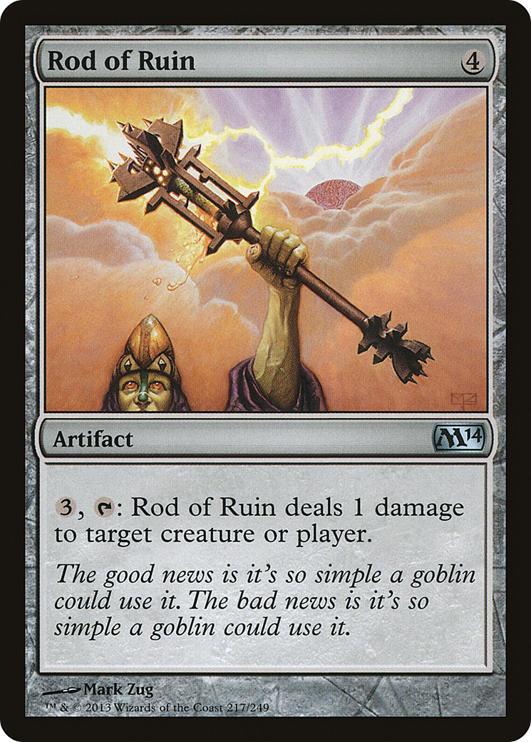 Rod of Ruin (M14-217) - Magic 2014 - Premium MTG Single from Wizards of the Coast - Just $0.25! Shop now at Game Crave Tournament Store