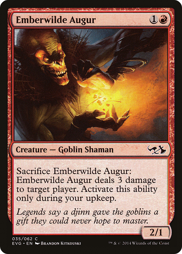 Emberwilde Augur (EVG-035) - Duel Decks Anthology: Elves vs. Goblins - Premium MTG Single from Wizards of the Coast - Just $0.25! Shop now at Game Crave Tournament Store