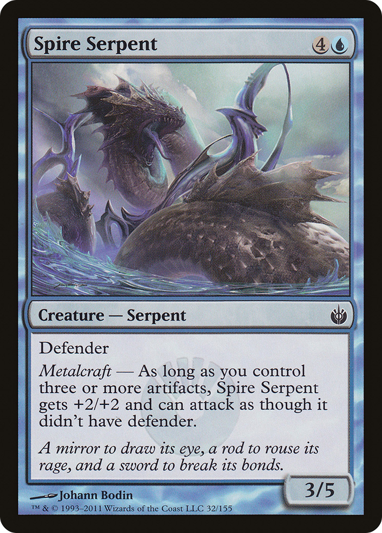 Spire Serpent (MBS-032) - Mirrodin Besieged Foil - Premium MTG Single from Wizards of the Coast - Just $0.08! Shop now at Game Crave Tournament Store