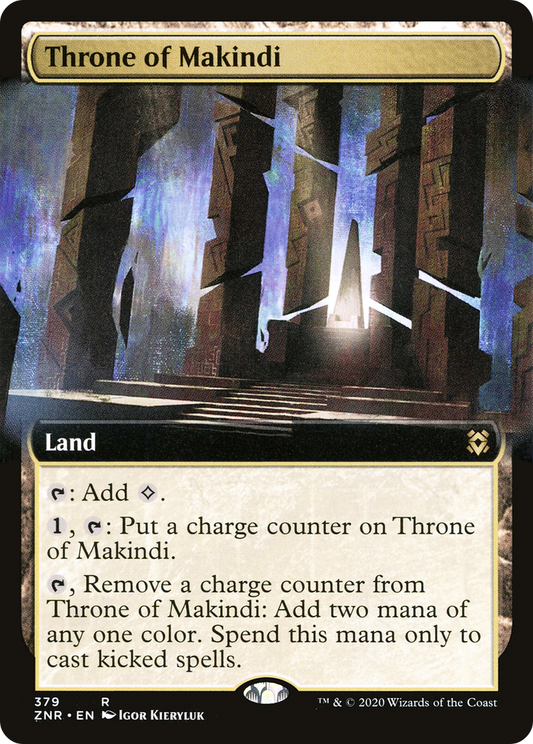 Throne of Makindi (ZNR-379) - Zendikar Rising: (Extended Art) Foil - Premium MTG Single from Wizards of the Coast - Just $0.08! Shop now at Game Crave Tournament Store