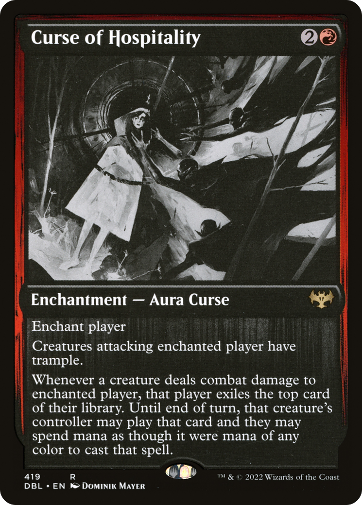 Curse of Hospitality (DBL-419) - Innistrad: Double Feature - Premium MTG Single from Wizards of the Coast - Just $0.26! Shop now at Game Crave Tournament Store