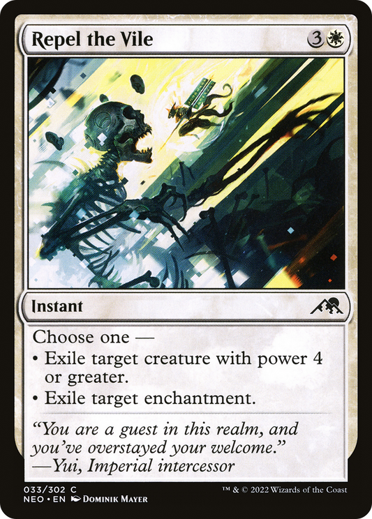 Repel the Vile (NEO-033) - Kamigawa: Neon Dynasty - Premium MTG Single from Wizards of the Coast - Just $0.25! Shop now at Game Crave Tournament Store