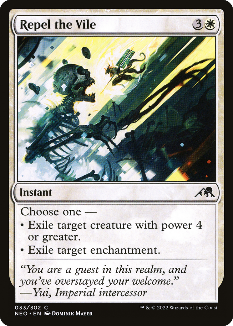 Repel the Vile (NEO-033) - Kamigawa: Neon Dynasty Foil - Premium MTG Single from Wizards of the Coast - Just $0.25! Shop now at Game Crave Tournament Store