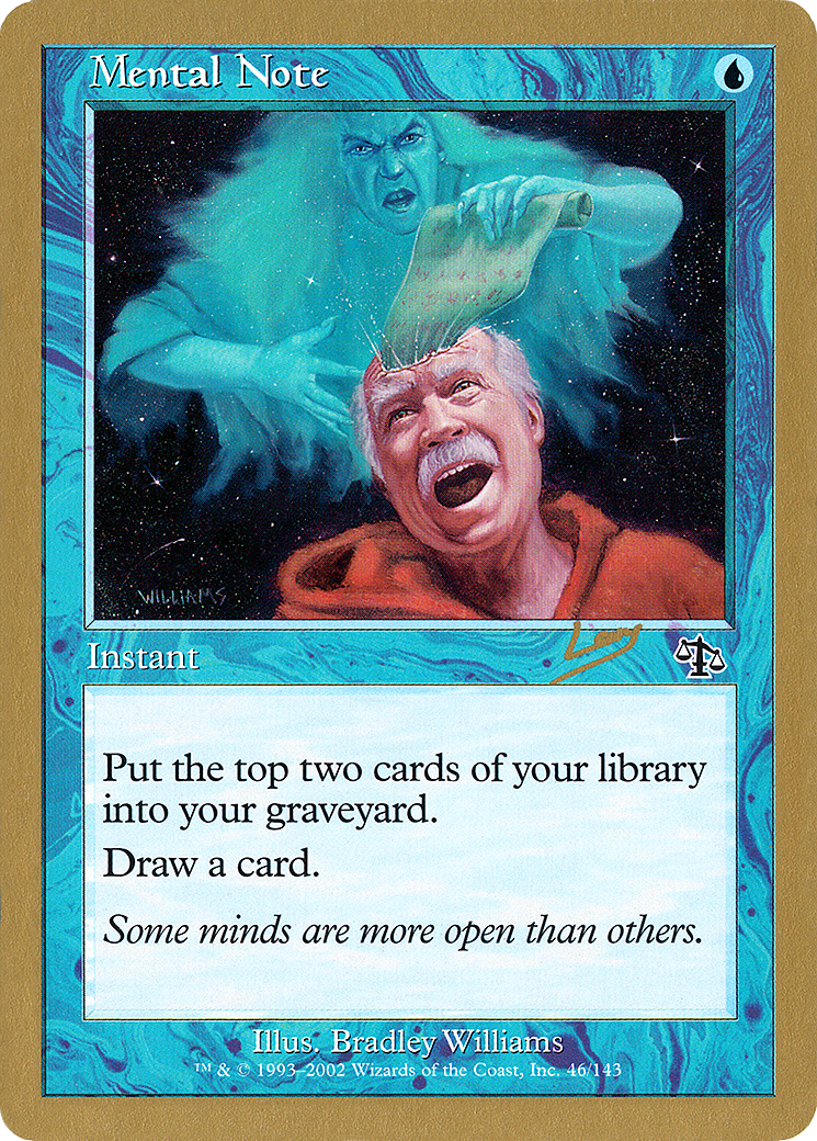 Mental Note (WC02-RL46) - World Championship Decks 2002 - Premium MTG Single from Wizards of the Coast - Just $4.92! Shop now at Game Crave Tournament Store