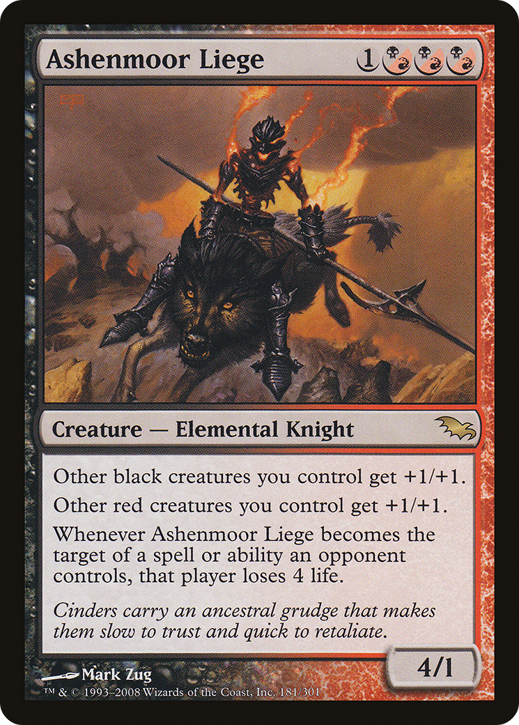 Ashenmoor Liege (SHM-181) - Shadowmoor - Premium MTG Single from Wizards of the Coast - Just $0.67! Shop now at Game Crave Tournament Store