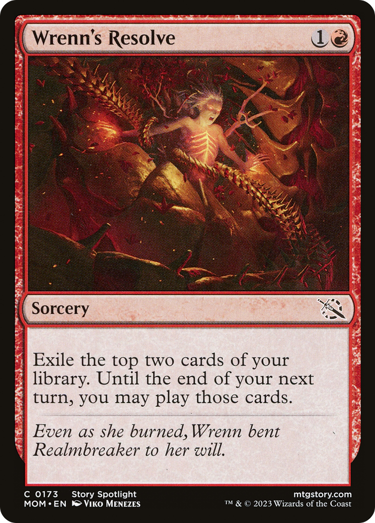 Wrenn's Resolve (MOM-173) - March of the Machine Foil - Premium MTG Single from Wizards of the Coast - Just $1.29! Shop now at Game Crave Tournament Store