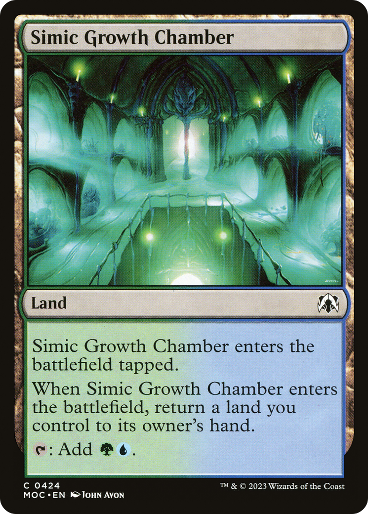 Simic Growth Chamber (MOC-424) - March of the Machine Commander - Premium MTG Single from Wizards of the Coast - Just $0.26! Shop now at Game Crave Tournament Store