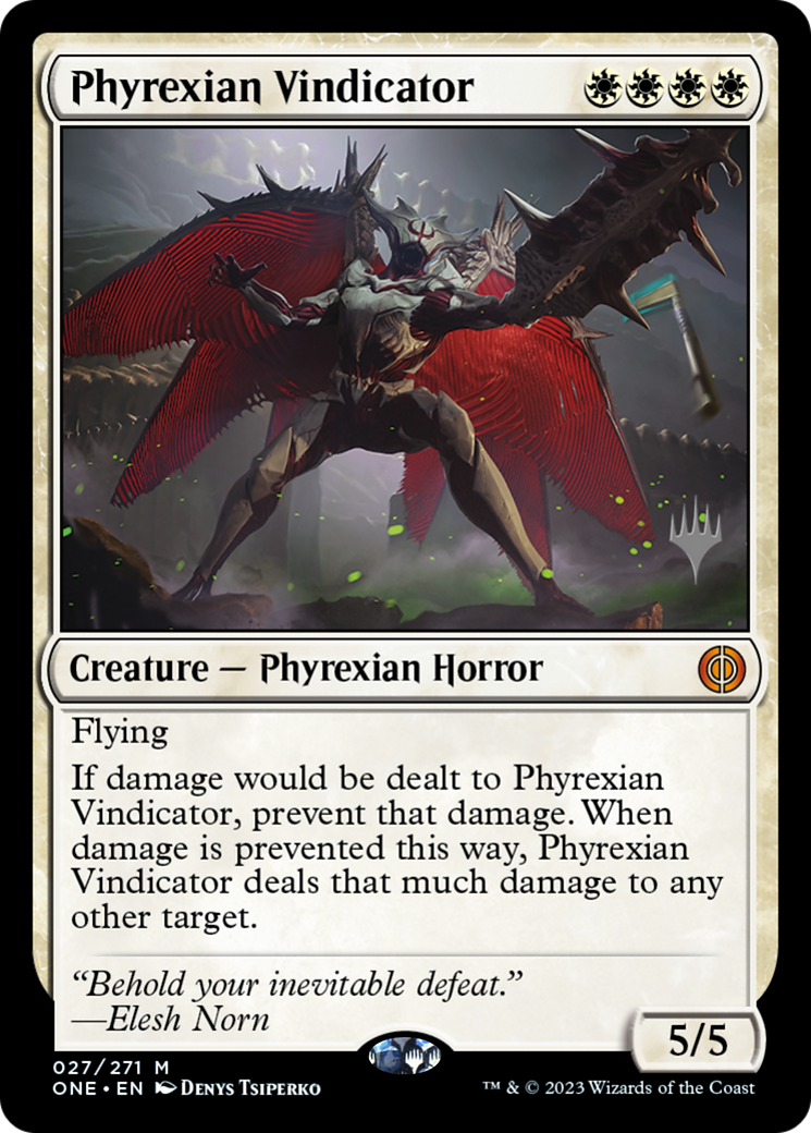 Phyrexian Vindicator (PONE-27P) - Phyrexia: All Will Be One Promos - Premium MTG Single from Wizards of the Coast - Just $2.43! Shop now at Game Crave Tournament Store