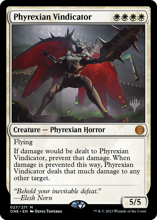 Phyrexian Vindicator (PONE-27P) - Phyrexia: All Will Be One Promos - Premium MTG Single from Wizards of the Coast - Just $2.43! Shop now at Game Crave Tournament Store