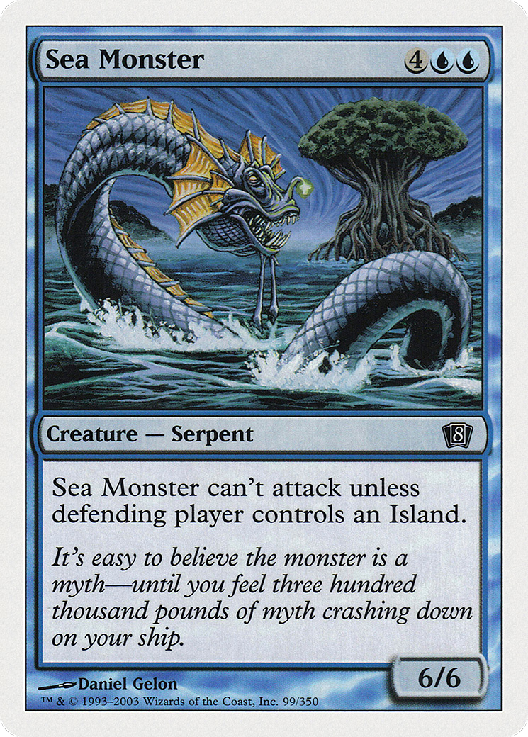 Sea Monster (8ED-099) - Eighth Edition - Premium MTG Single from Wizards of the Coast - Just $0.25! Shop now at Game Crave Tournament Store
