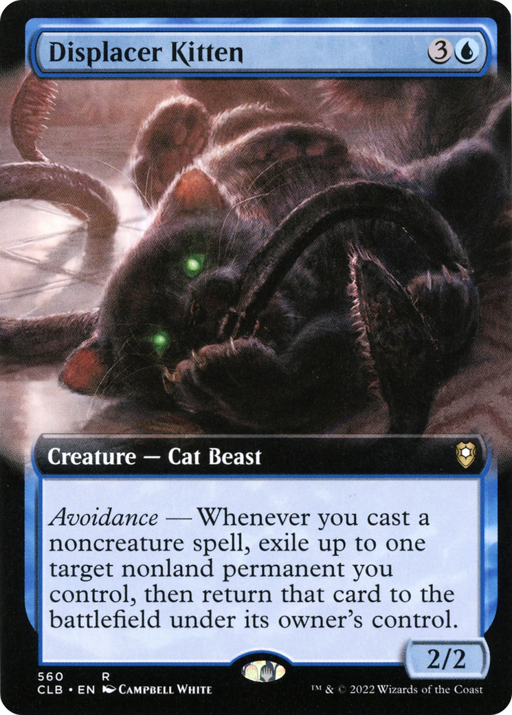 Displacer Kitten (CLB-560) - Commander Legends: Battle for Baldur's Gate: (Extended Art) - Premium MTG Single from Wizards of the Coast - Just $4.39! Shop now at Game Crave Tournament Store