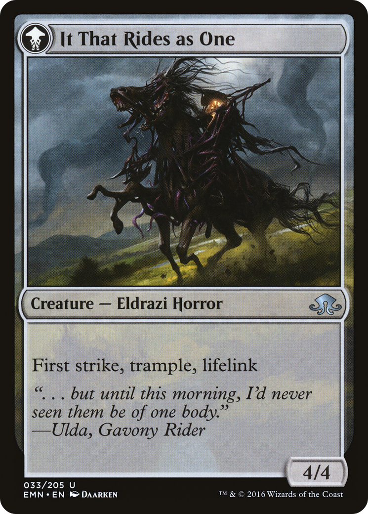 Lone Rider // It That Rides as One (EMN-033) - Eldritch Moon: (mooneldrazidfc) Foil - Premium MTG Single from Wizards of the Coast - Just $0.63! Shop now at Game Crave Tournament Store