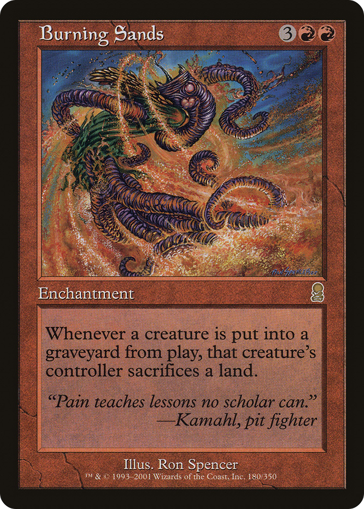 Burning Sands (ODY-180) - Odyssey Foil - Premium MTG Single from Wizards of the Coast - Just $59.51! Shop now at Game Crave Tournament Store