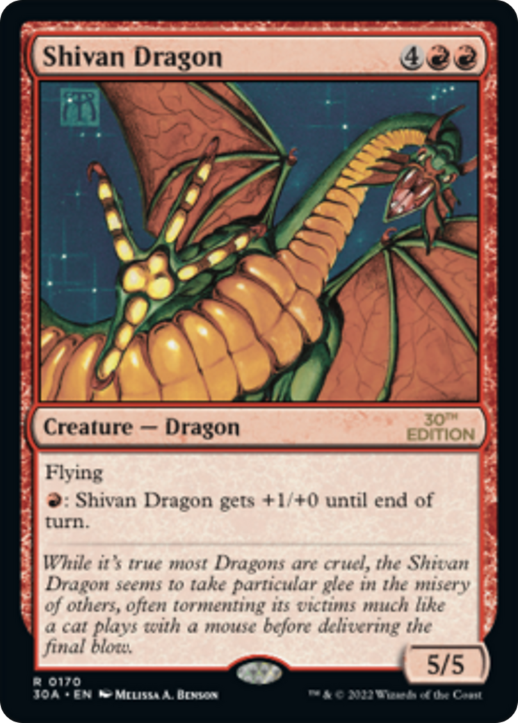 Shivan Dragon (30A-170) - 30th Anniversary Edition - Premium MTG Single from Wizards of the Coast - Just $23.76! Shop now at Game Crave Tournament Store