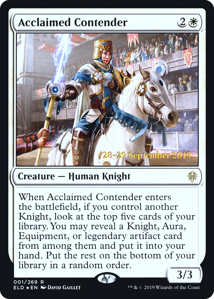 Acclaimed Contender (PELD-01S) - Throne of Eldraine Promos Foil - Premium MTG Single from Wizards of the Coast - Just $0.16! Shop now at Game Crave Tournament Store