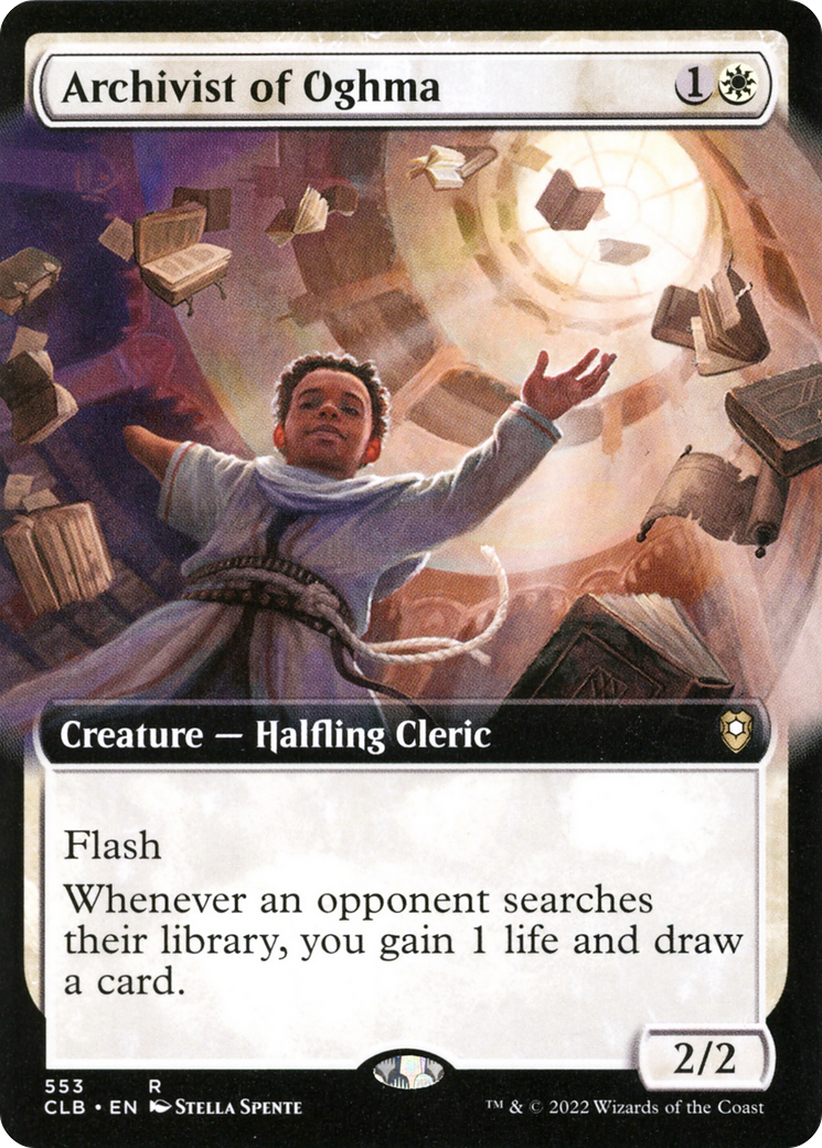 Archivist of Oghma (CLB-553) - Commander Legends: Battle for Baldur's Gate: (Extended Art) - Premium MTG Single from Wizards of the Coast - Just $0.88! Shop now at Game Crave Tournament Store