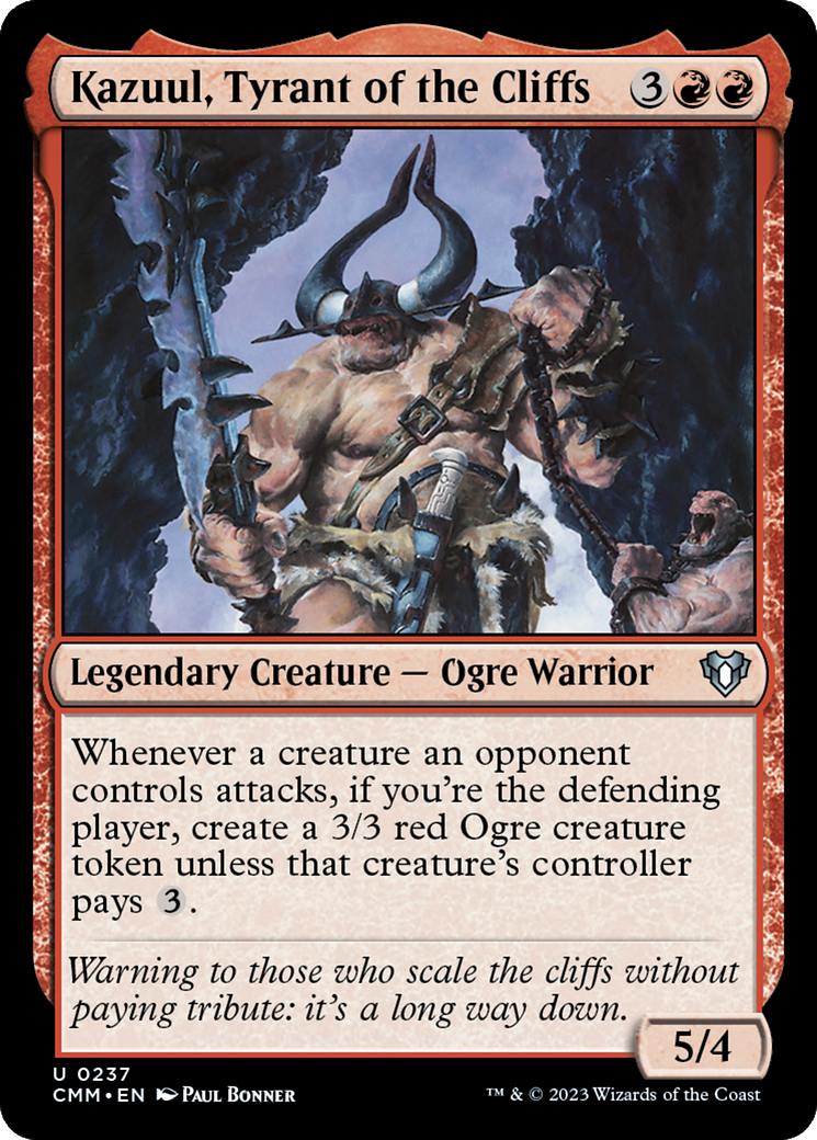 Kazuul, Tyrant of the Cliffs (CMM-237) - Commander Masters - Premium MTG Single from Wizards of the Coast - Just $0.25! Shop now at Game Crave Tournament Store