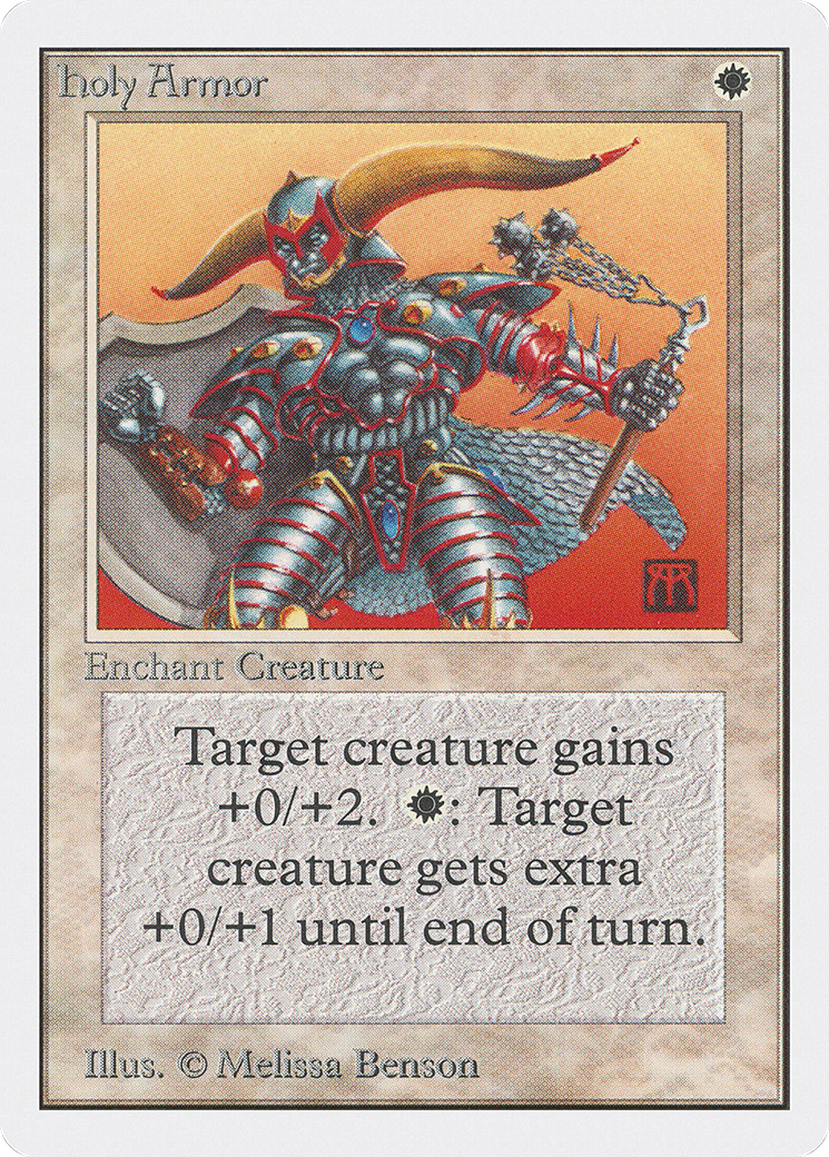 Holy Armor (2ED-024) - Unlimited Edition - Premium MTG Single from Wizards of the Coast - Just $0.14! Shop now at Game Crave Tournament Store