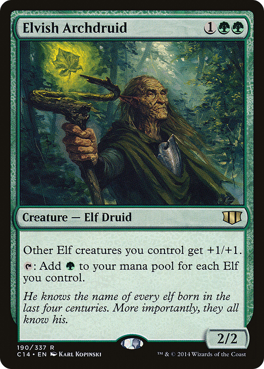 Elvish Archdruid (C14-190) - Commander 2014 - Premium MTG Single from Wizards of the Coast - Just $0.48! Shop now at Game Crave Tournament Store