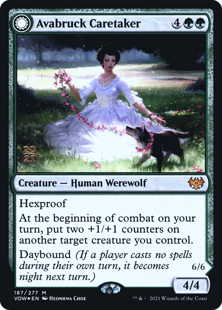 Avabruck Caretaker // Hollowhenge Huntmaster (PVOW-187S) - Innistrad: Crimson Vow Promos: (Double Faced Transform) Foil - Premium MTG Single from Wizards of the Coast - Just $1.55! Shop now at Game Crave Tournament Store
