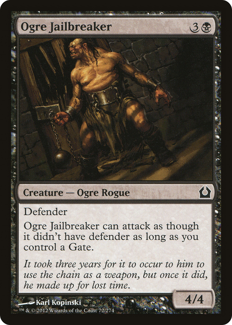 Ogre Jailbreaker (RTR-072) - Return to Ravnica - Premium MTG Single from Wizards of the Coast - Just $0.25! Shop now at Game Crave Tournament Store