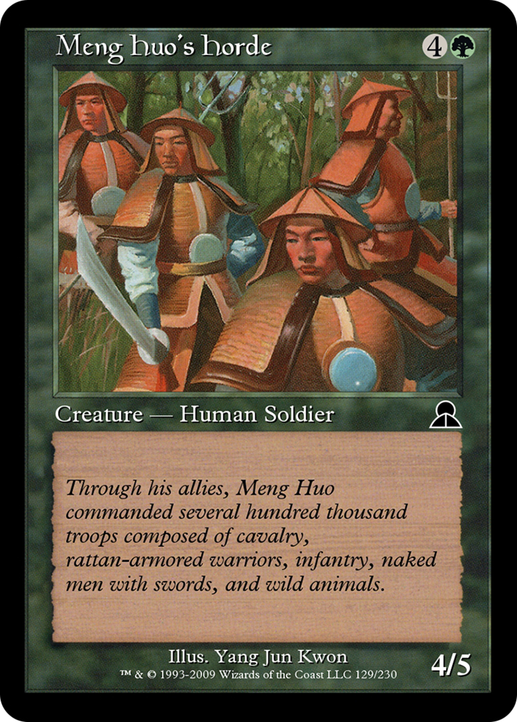 Meng Huo's Horde (ME3-129) - Masters Edition III Foil - Premium MTG Single from Wizards of the Coast - Just $0! Shop now at Game Crave Tournament Store