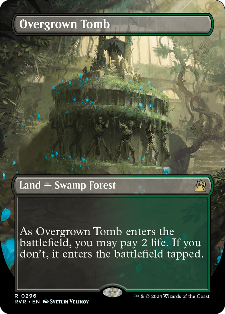 Overgrown Tomb (RVR-296) - Ravnica Remastered (Borderless) Foil - Premium MTG Single from Wizards of the Coast - Just $6.81! Shop now at Game Crave Tournament Store