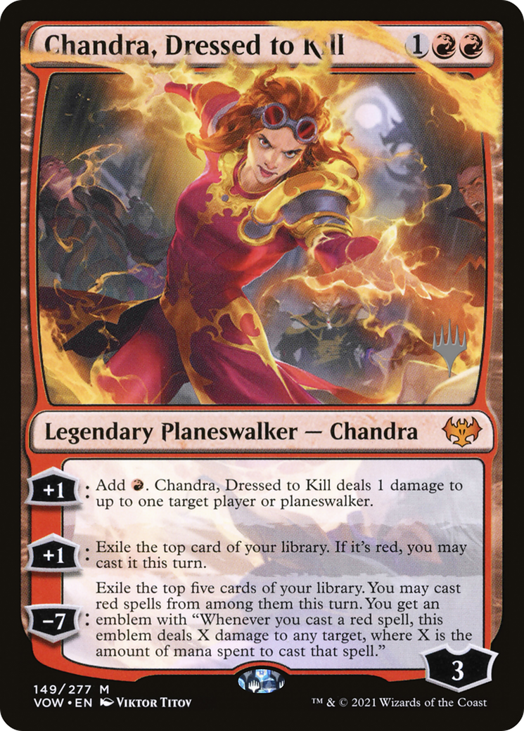 Chandra, Dressed to Kill (PVOW-149P) - Innistrad: Crimson Vow Promos Foil - Premium MTG Single from Wizards of the Coast - Just $4.06! Shop now at Game Crave Tournament Store