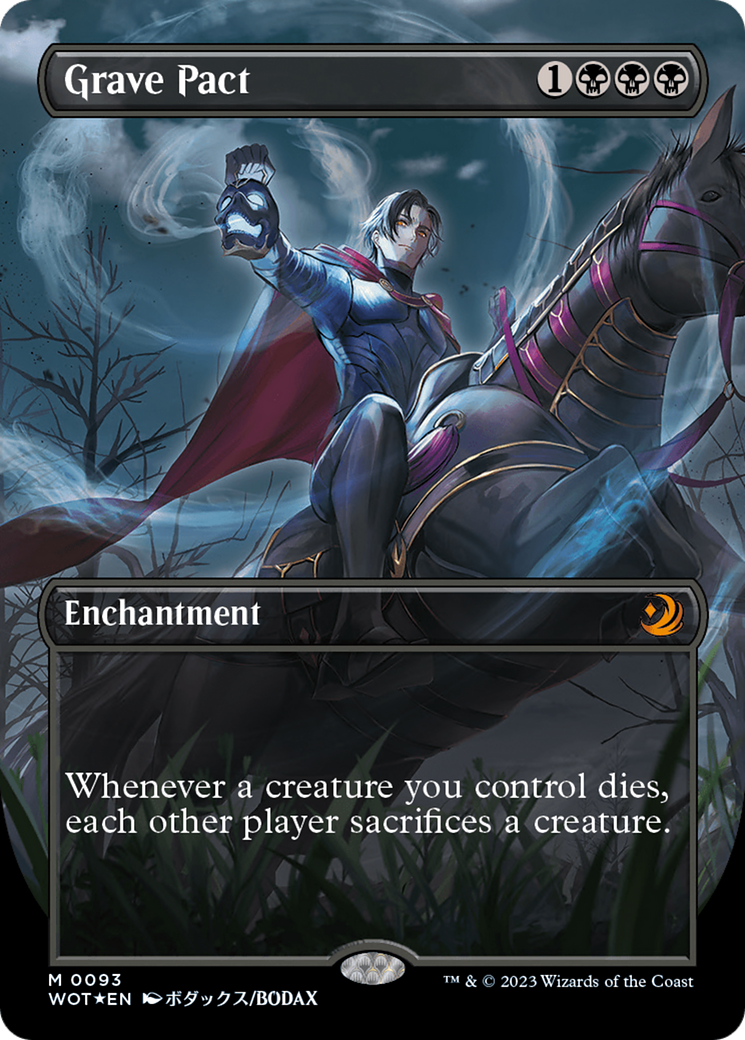 Grave Pact (WOT-093) - Wilds of Eldraine: Enchanting Tales (Borderless) Foil - Premium MTG Single from Wizards of the Coast - Just $23.02! Shop now at Game Crave Tournament Store