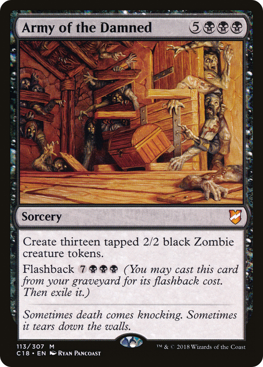 Army of the Damned (C18-113) - Commander 2018 - Premium MTG Single from Wizards of the Coast - Just $0.14! Shop now at Game Crave Tournament Store