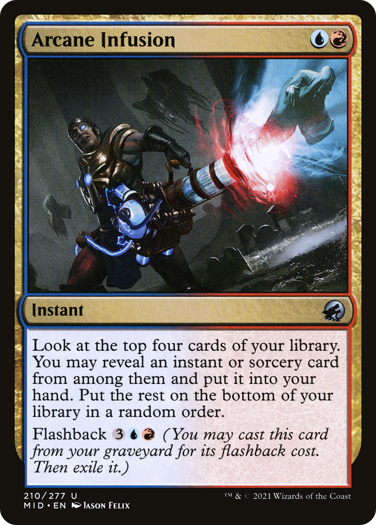 Arcane Infusion (MID-210) - Innistrad: Midnight Hunt - Premium MTG Single from Wizards of the Coast - Just $0.25! Shop now at Game Crave Tournament Store