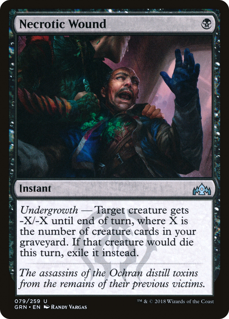 Necrotic Wound (GRN-079) - Guilds of Ravnica - Premium MTG Single from Wizards of the Coast - Just $0.08! Shop now at Game Crave Tournament Store