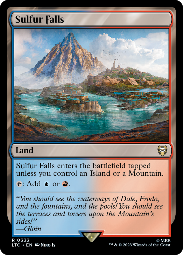 Sulfur Falls (LTC-333) - Tales of Middle-earth Commander - Premium MTG Single from Wizards of the Coast - Just $0.09! Shop now at Game Crave Tournament Store