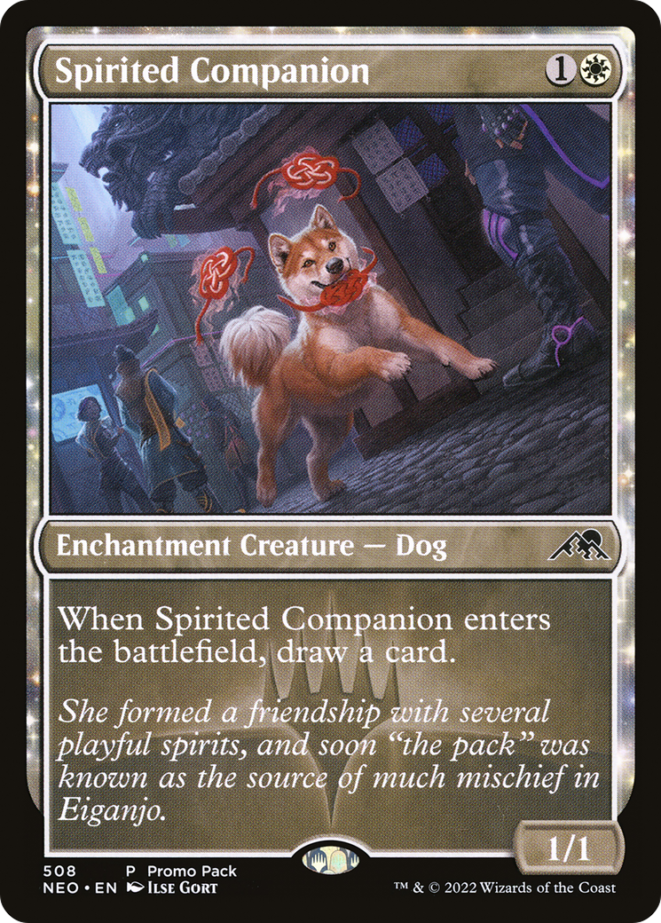 Spirited Companion (NEO-508) - Kamigawa: Neon Dynasty Foil - Premium MTG Single from Wizards of the Coast - Just $1.83! Shop now at Game Crave Tournament Store