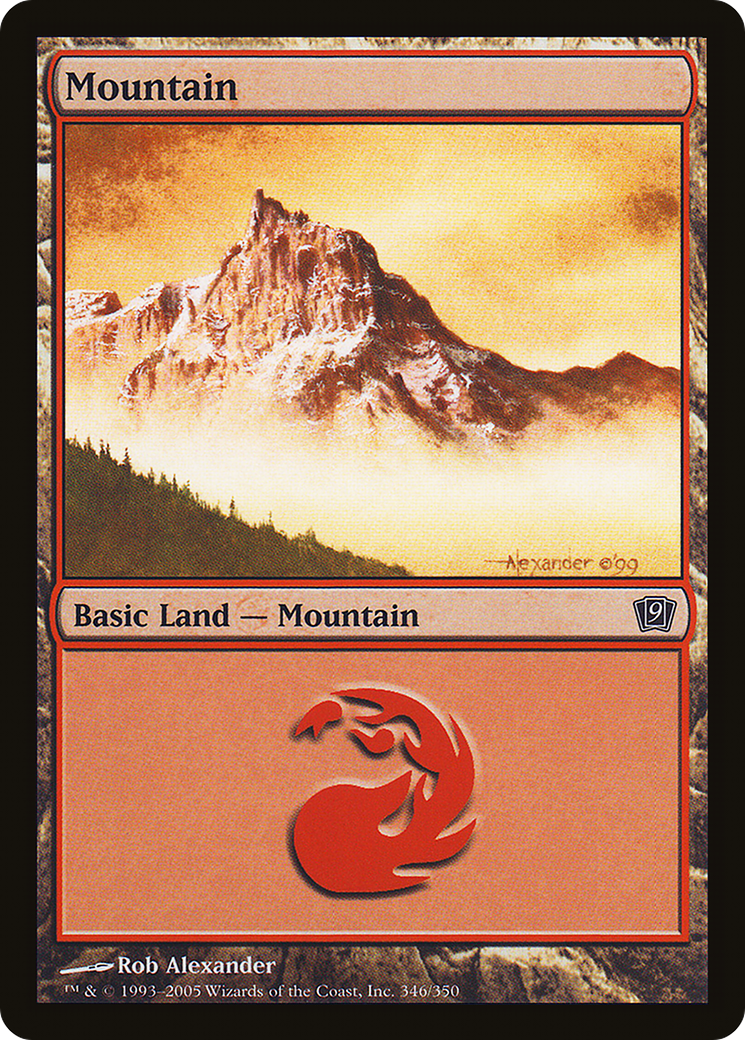 Mountain (9ED-346★) - Ninth Edition Foil - Premium MTG Single from Wizards of the Coast - Just $0.16! Shop now at Game Crave Tournament Store