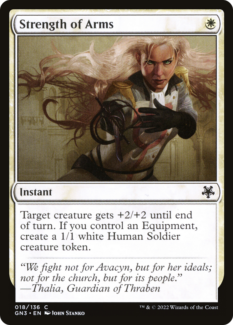 Strength of Arms (GN3-018) - Game Night: Free-for-All - Premium MTG Single from Wizards of the Coast - Just $0.08! Shop now at Game Crave Tournament Store