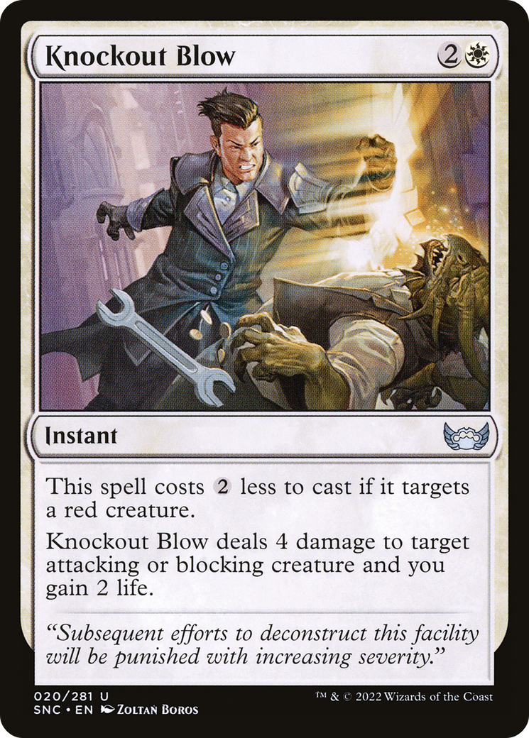 Knockout Blow (SNC-020) - Streets of New Capenna - Premium MTG Single from Wizards of the Coast - Just $0.08! Shop now at Game Crave Tournament Store
