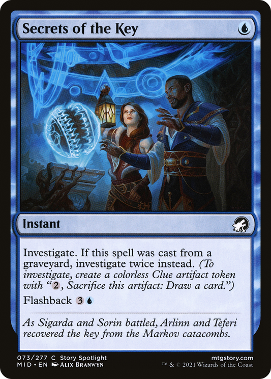 Secrets of the Key (MID-073) - Innistrad: Midnight Hunt - Premium MTG Single from Wizards of the Coast - Just $0.08! Shop now at Game Crave Tournament Store