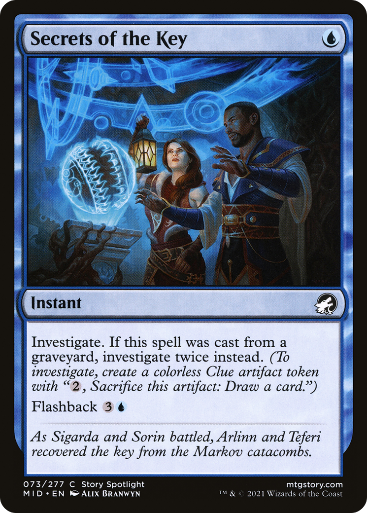 Secrets of the Key (MID-073) - Innistrad: Midnight Hunt Foil - Premium MTG Single from Wizards of the Coast - Just $0.08! Shop now at Game Crave Tournament Store