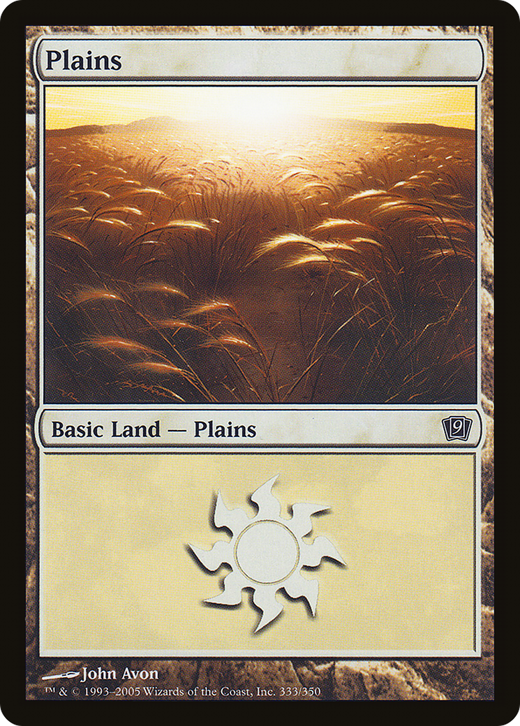 Plains (9ED-333★) - Ninth Edition Foil - Premium MTG Single from Wizards of the Coast - Just $0.32! Shop now at Game Crave Tournament Store
