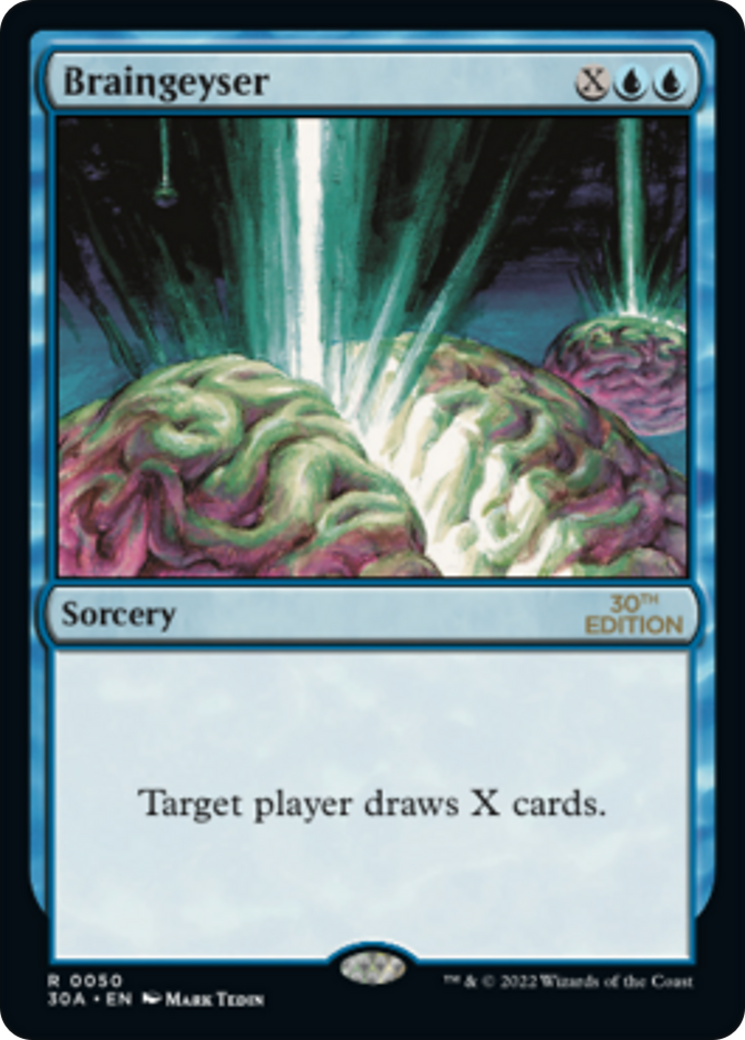 Braingeyser (30A-050) - 30th Anniversary Edition - Premium MTG Single from Wizards of the Coast - Just $22.39! Shop now at Game Crave Tournament Store