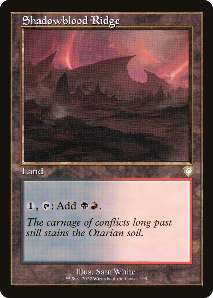 Shadowblood Ridge (BRC-199) - The Brothers' War Commander - Premium MTG Single from Wizards of the Coast - Just $0.08! Shop now at Game Crave Tournament Store