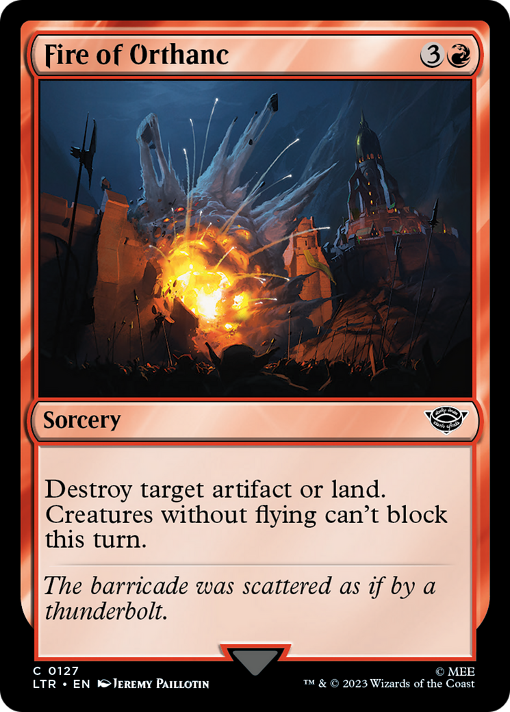 Fire of Orthanc (LTR-127) - The Lord of the Rings: Tales of Middle-earth - Premium MTG Single from Wizards of the Coast - Just $0.13! Shop now at Game Crave Tournament Store